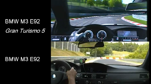 VIDEO: BMW M3 E92 – Real Life and GT5 side to side