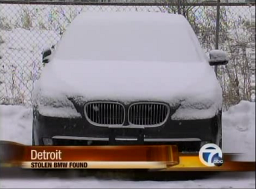 Detroit’s Police recovered the stolen BMW 7 Series