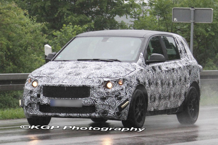 Spy Photos: BMW FWD hatchback prototype surprised in action