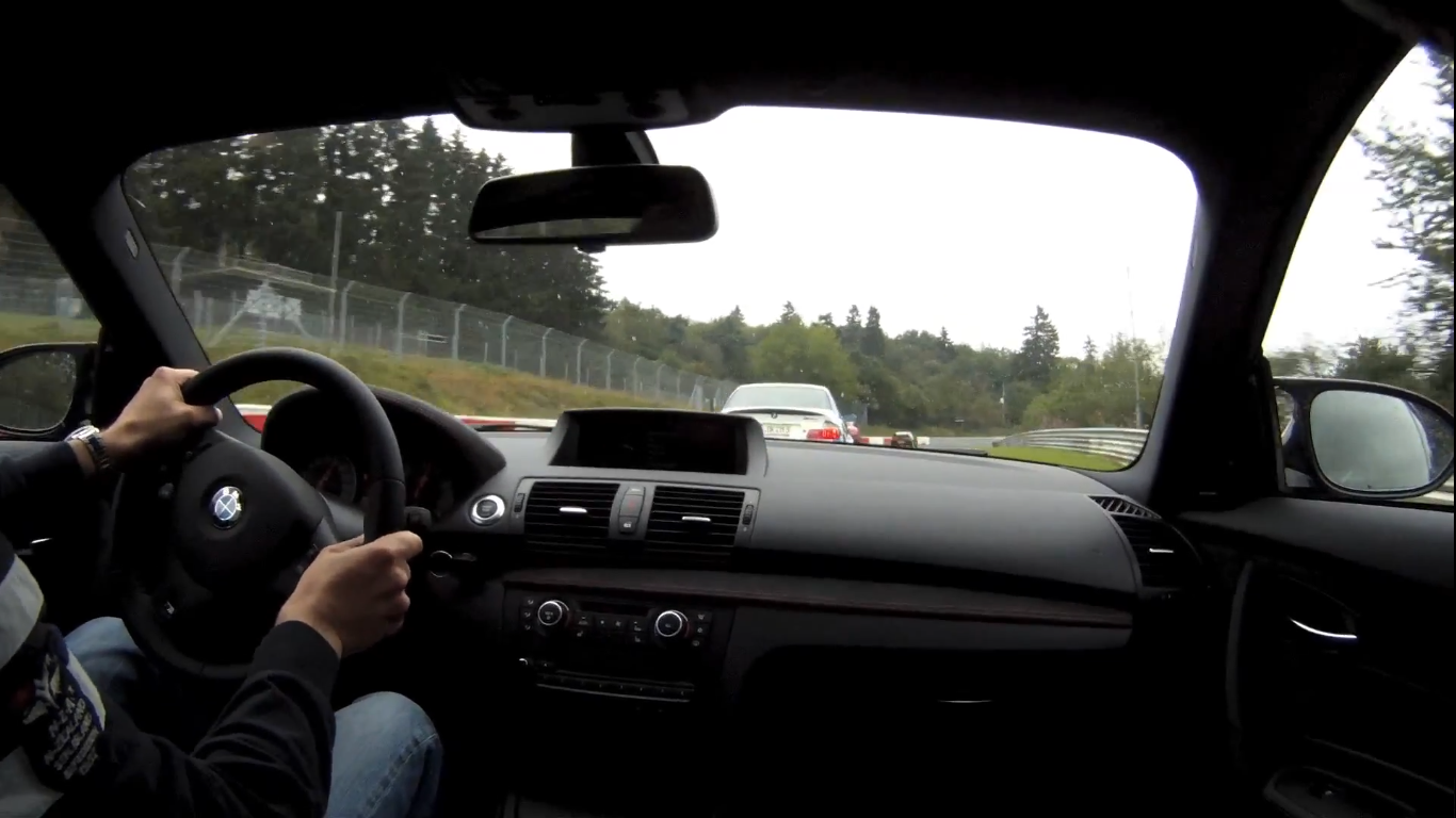 The new BMW 1 Series M Coupe against E46 M3 CSL on Nurburgring