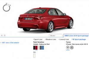 2012 BMW 3 Series online configurator