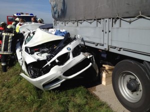 F10 BMW 5 Series accident