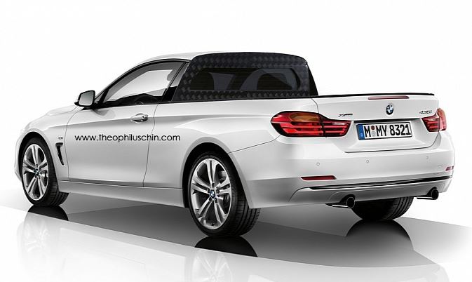A pickup version of the BMW 4 series envisioned