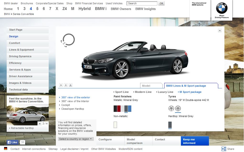 F33 BMW 4 Series convertible – visualizer and price