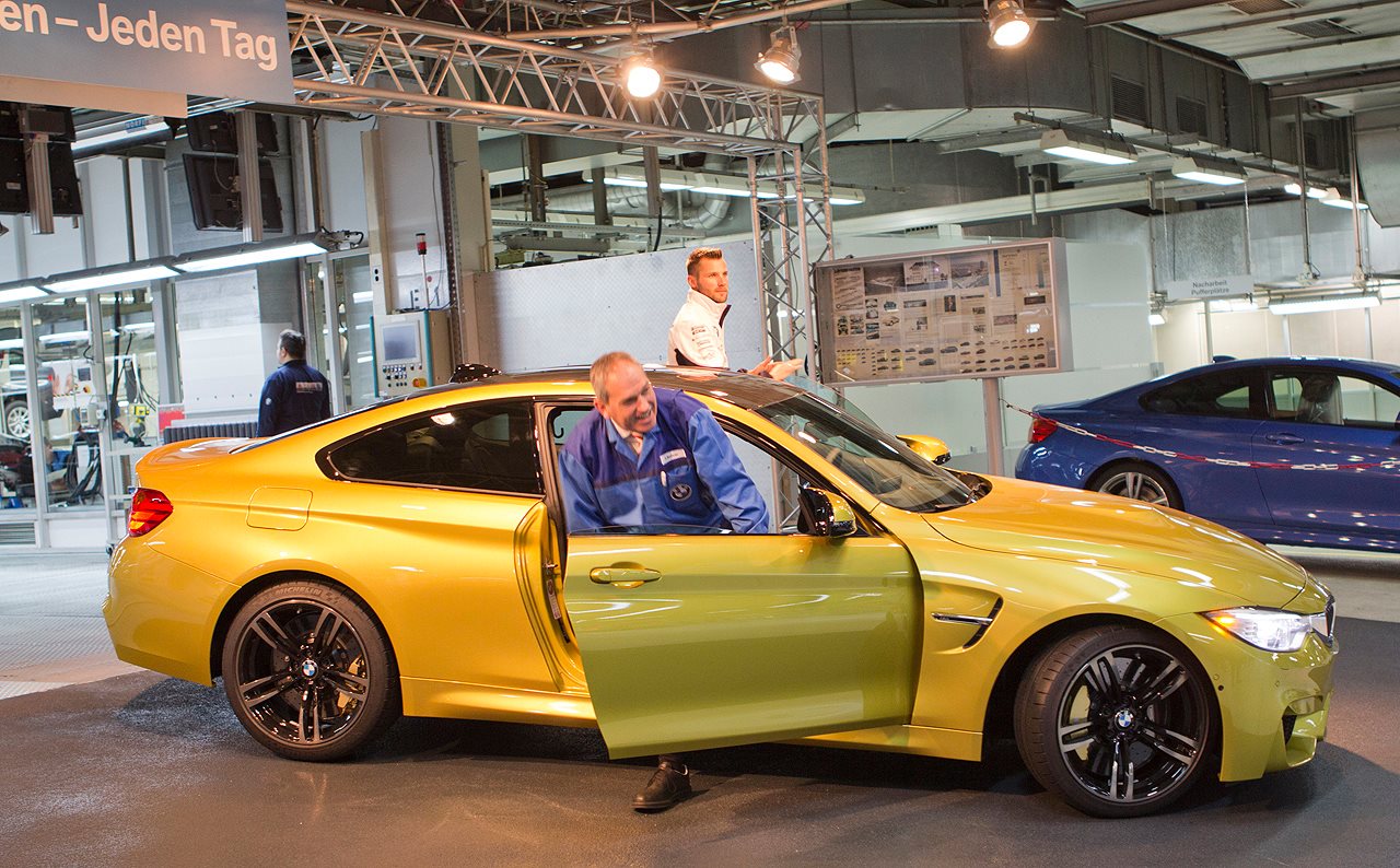BMW rolls off the assembly line the first M4 Coupe