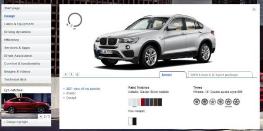 BMW X4 Online Configurator