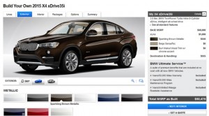 2015 BMW X4 Configurator