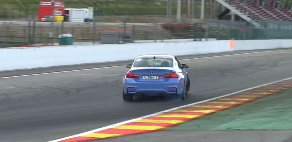 BMW M4 Coupe Drifting at Spa Francorchamps