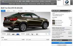BMW USA F16 BMW X6 configurator