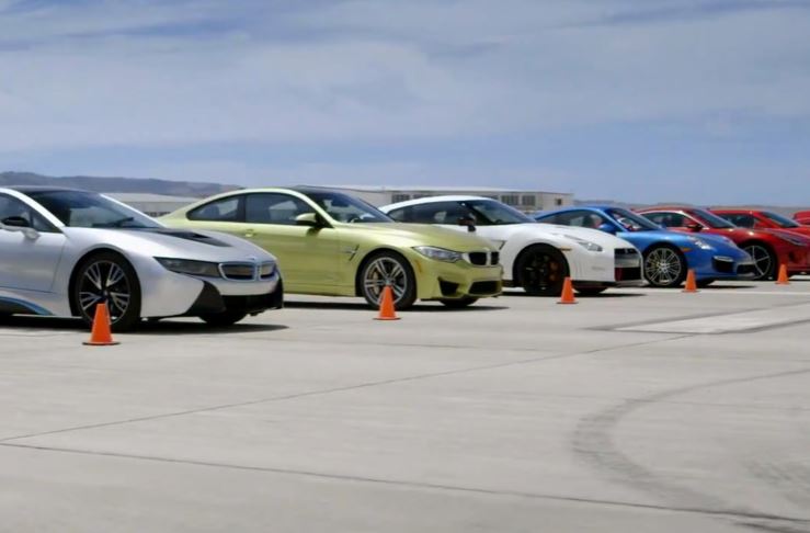 Watch BMW M4 and i8 Compete against Porsche 911 Turbo S, Camaro Z/28 and others at the World`s Greatest Drag Race Event