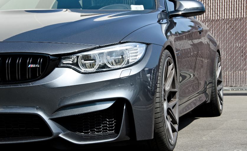 BMW M4 in Mineral Grey Wearing HRE FlowForm Wheels Customized by EAS