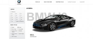BMW i8 Online Configurator