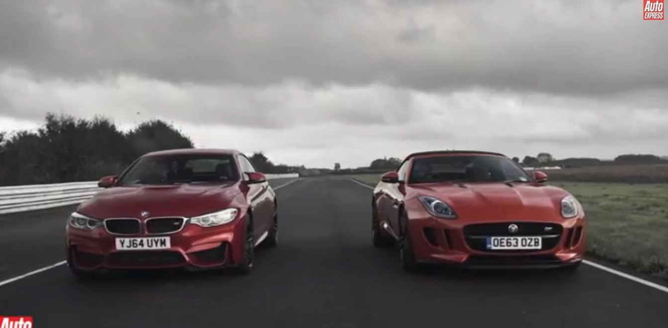 Video: BMW M4 Convertible Challenges Jaguar F-Type in Drifting Session
