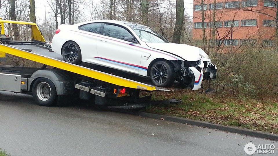 Alpine White BMW M4 Car Crash
