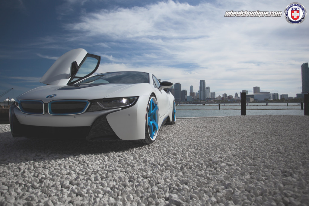 BMW i8 Riding on HRE Wheels, Installation by Wheels Boutique