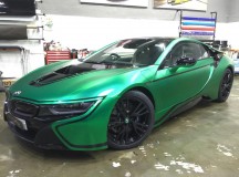 Matte Green Chrome BMW i8 by Impressive Wrap Hong Kong