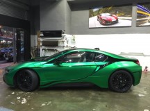 Matte Green Chrome BMW i8 by Impressive Wrap Hong Kong