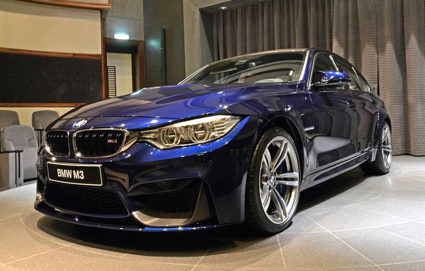 Navy-Blue BMW M3 Pops Up at BMW Abu Dhabi