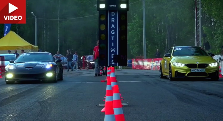 Video: BMW M4 vs. Chevrolet Corvette ZR1 in Drag Race