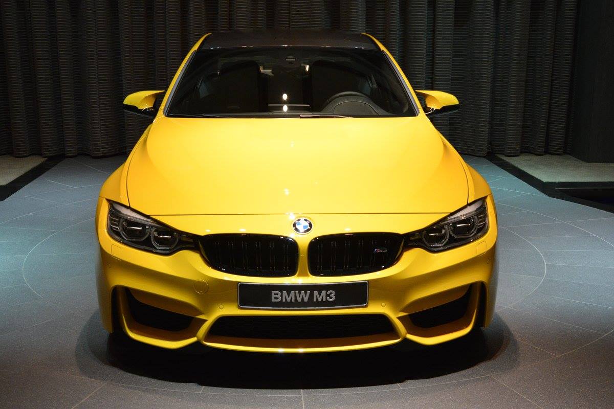 Speed Yellow BMW M3 Gets Special Place at BMW Abu Dhabi