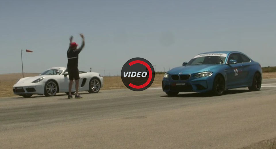 Video: BMW M2 Coupe vs. Porsche 718 Boxster S in Drag Race