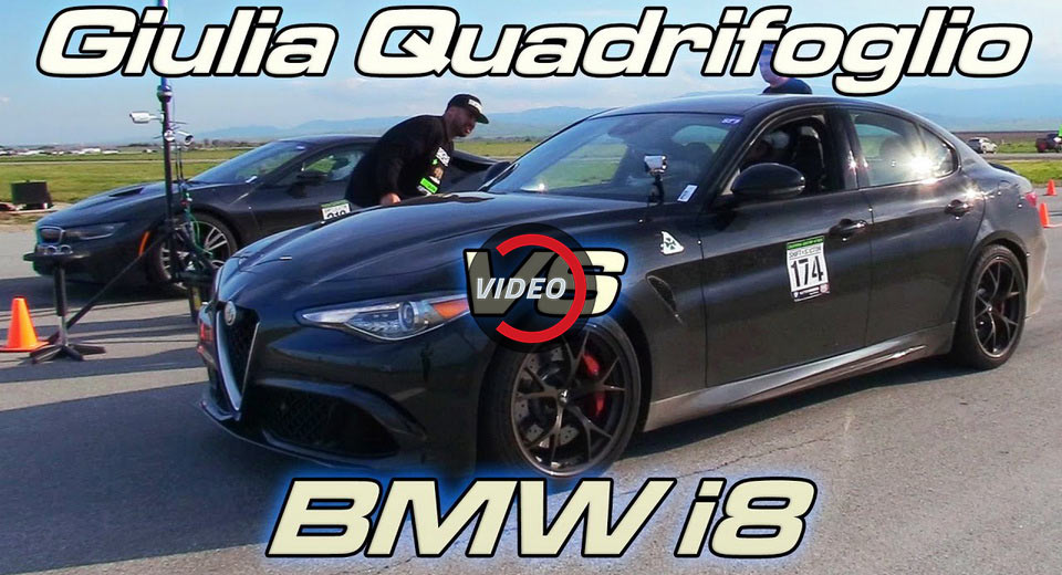 Drag Race: Alfa Romeo Giulia QV vs. BMW i8