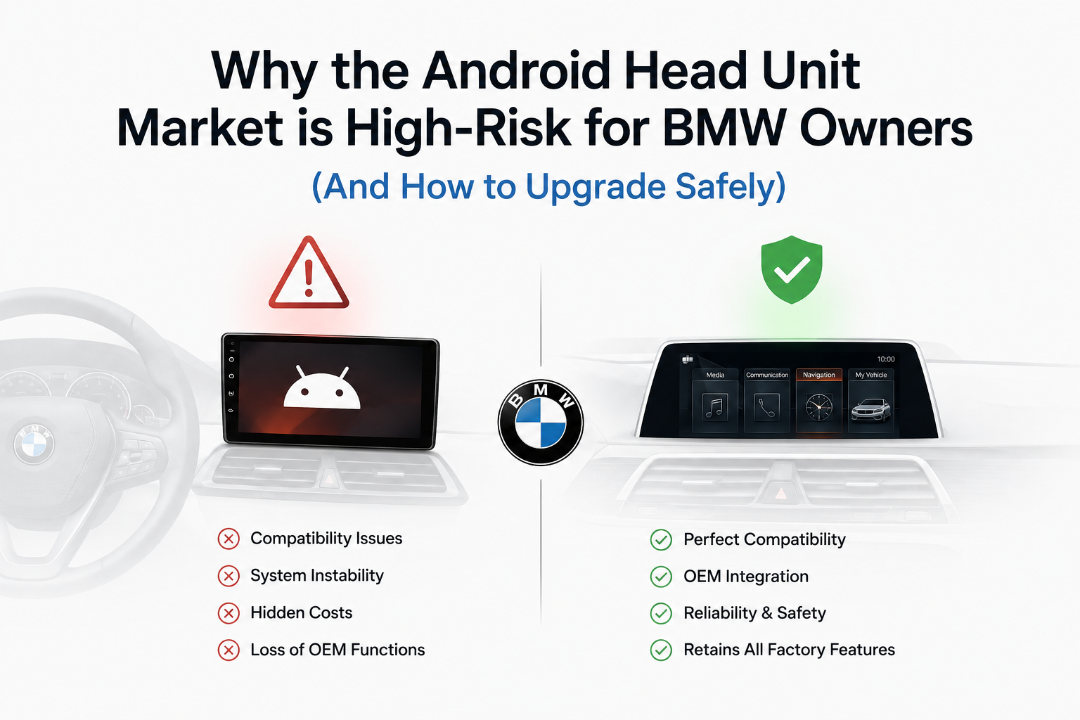 Why the Android Head Unit Market is High-Risk for BMW Owners